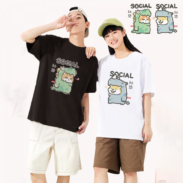 Cat & Shiba Social Tee Cat & Shiba Social Tee