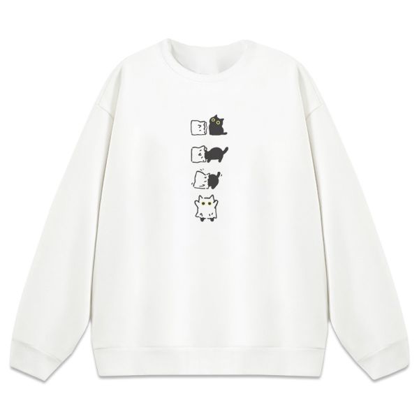 黑貓-嚇到了吧 重磅刷毛大學T 柴犬,貓咪,T恤,百搭,網路購物,萌經濟,可愛,卡通,狗狗,凱蒂貓