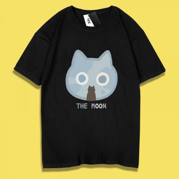 Black Cat and Moon Tee Black Cat and Moon Tee