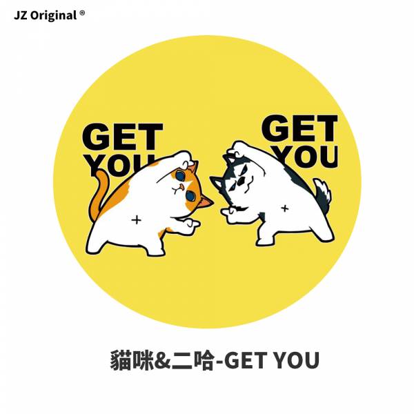 GET YOU-貓咪&哈士奇印花短袖 柴犬,貓咪,T恤,百搭,網路購物,萌經濟,可愛,卡通,狗狗,凱蒂貓