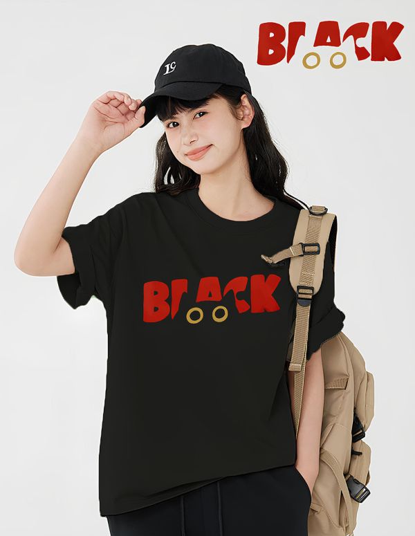 黑貓-BLACK 印花短袖 柴犬,貓咪,T恤,百搭,網路購物,萌經濟,可愛,卡通,狗狗,凱蒂貓