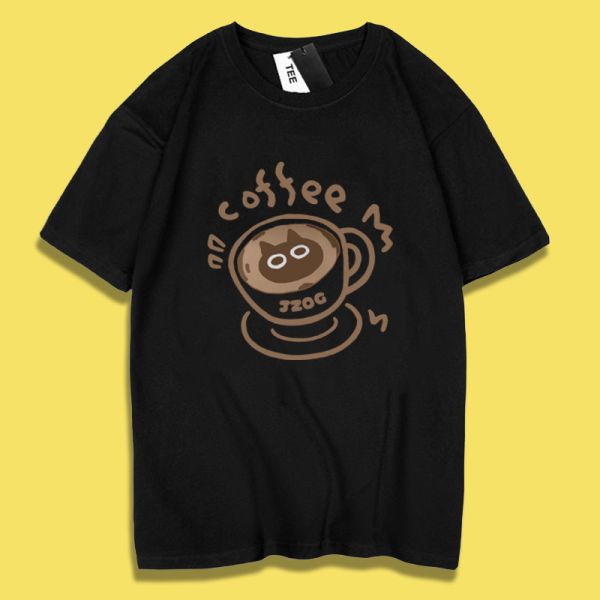 Black Cat Latte Tee Black Cat Latte Tee