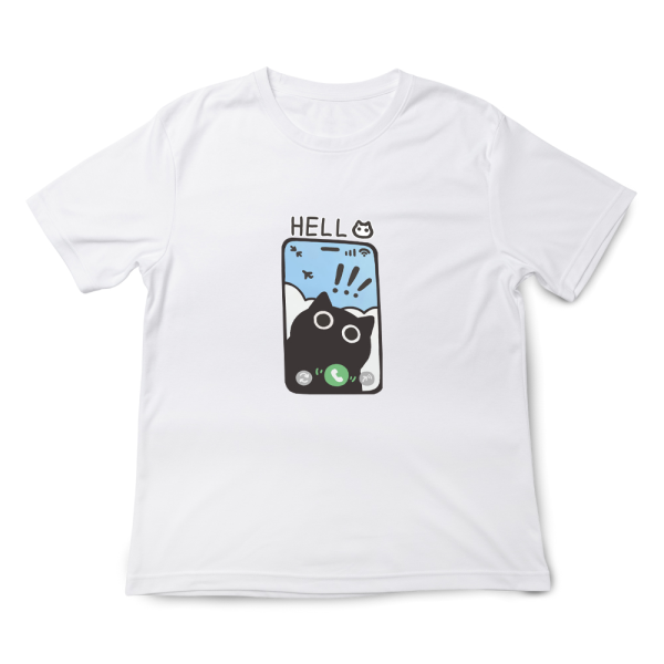 黑貓-HELLO! 印花短袖 柴犬,貓咪,T恤,百搭,網路購物,萌經濟,可愛,卡通,狗狗,凱蒂貓