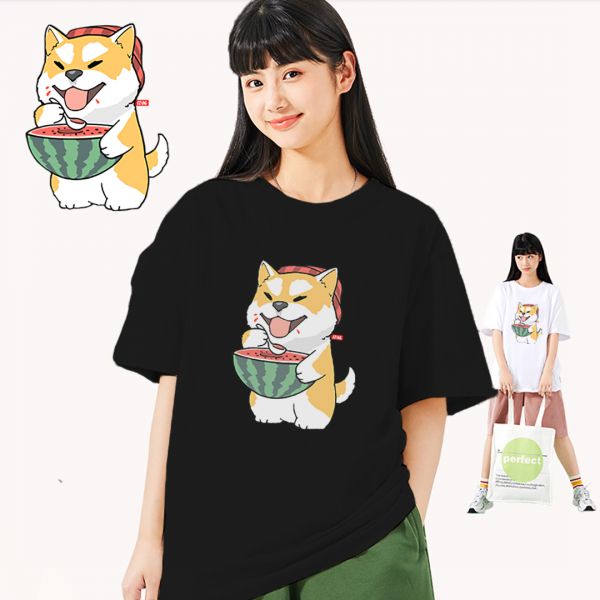 Shiba Inu Eating Watermelon Tee Shiba Inu Eating Watermelon Tee