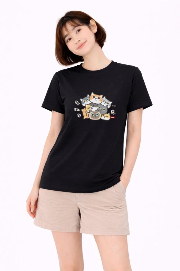 貓咪-罐罐呢 印花短袖 柴犬,貓咪,T恤,百搭,網路購物,萌經濟,可愛,卡通,狗狗,凱蒂貓