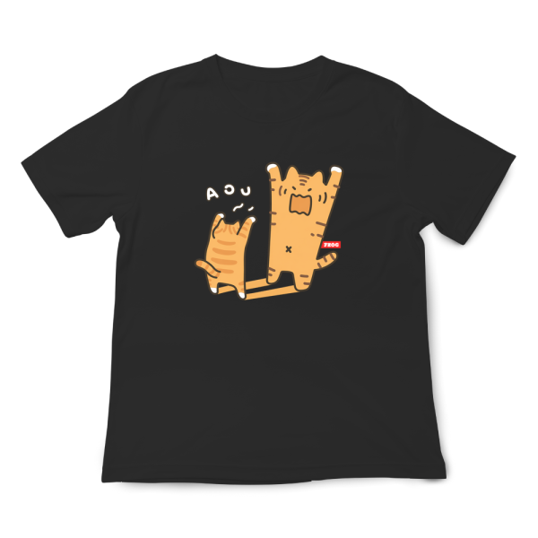 橘貓-AOU 印花短袖 柴犬,貓咪,T恤,百搭,網路購物,萌經濟,可愛,卡通,狗狗,凱蒂貓