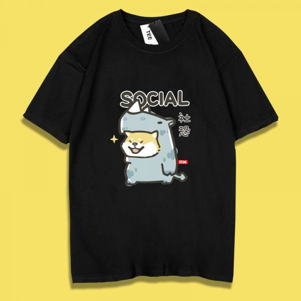 Cat & Shiba Social Tee Cat & Shiba Social Tee