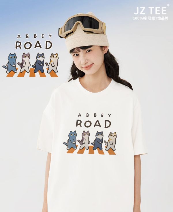 Cat Abbey Road Tee Cat Abbey Road Tee