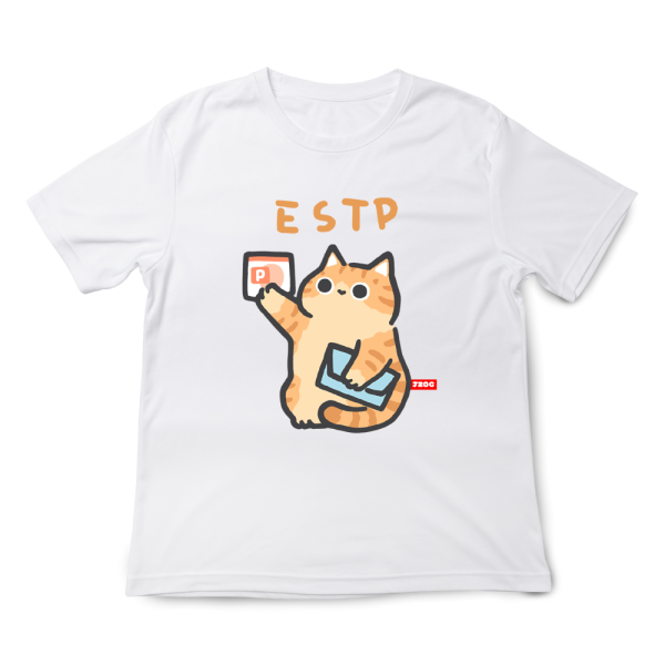 MBTI貓咪 ESTP-企業家 印花短袖 柴犬,貓咪,T恤,百搭,網路購物,萌經濟,可愛,卡通,狗狗,凱蒂貓