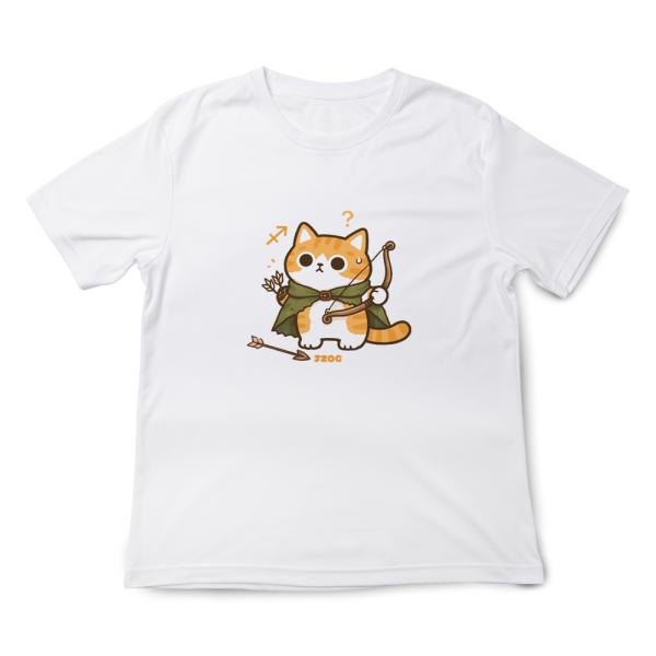 貓咪十二星座-射手座 印花短袖 柴犬,貓咪,T恤,百搭,網路購物,萌經濟,可愛,卡通,狗狗,凱蒂貓