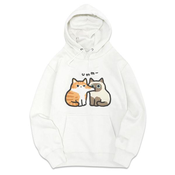 橘貓&暹羅貓-吸臉 重磅刷毛連帽T