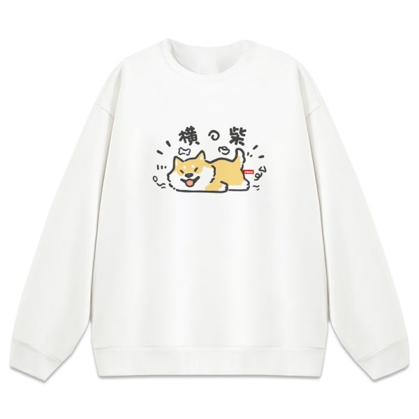 柴犬-橫柴 重磅刷毛大學T 柴犬,貓咪,T恤,百搭,網路購物,萌經濟,可愛,卡通,狗狗,凱蒂貓