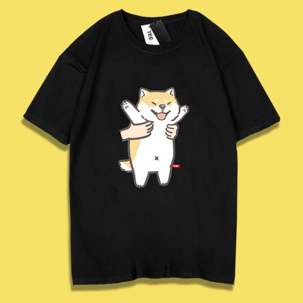 Shiba Inu & Cat Flying High Tee Shiba Inu & Cat Flying High Tee