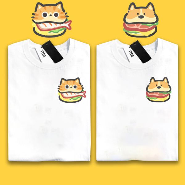Cat & Shiba Inu Burger Tee Cat & Shiba Inu Burger Tee