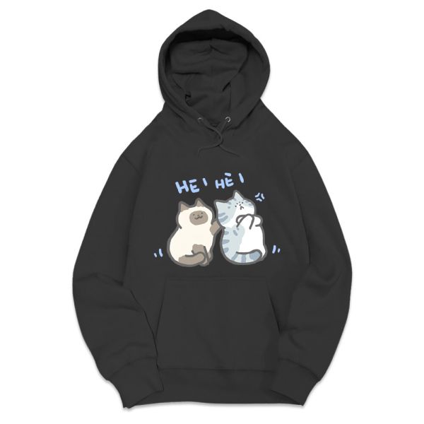 貓咪-HE HA! 重磅刷毛連帽T 