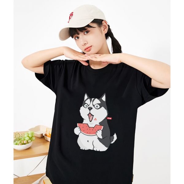 Husky Eating Watermelon Tee Husky Eating Watermelon Tee