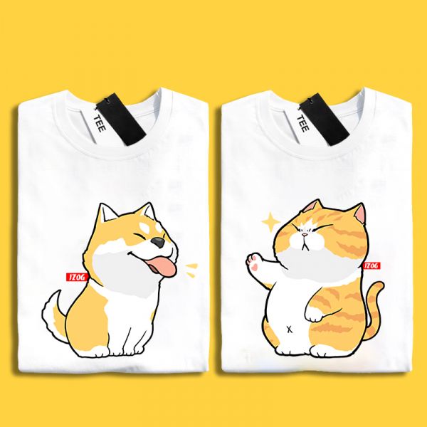 Cat & Shiba Inu Don't Touch Me Tee Cat & Shiba Inu Don't Touch Me Tee