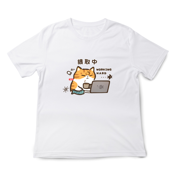 橘貓-讀取中 印花短袖 柴犬,貓咪,T恤,百搭,網路購物,萌經濟,可愛,卡通,狗狗,凱蒂貓
