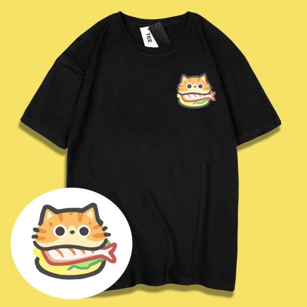 Cat & Shiba Inu Burger Tee Cat & Shiba Inu Burger Tee