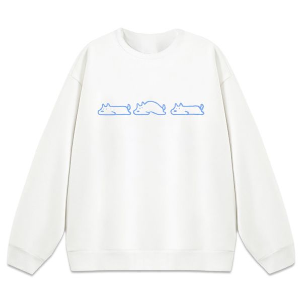 狗狗-懶得動 重磅刷毛大學T 柴犬,貓咪,T恤,百搭,網路購物,萌經濟,可愛,卡通,狗狗,凱蒂貓