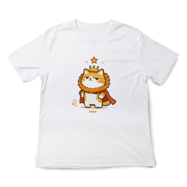 貓咪十二星座-獅子座 印花短袖 柴犬,貓咪,T恤,百搭,網路購物,萌經濟,可愛,卡通,狗狗,凱蒂貓