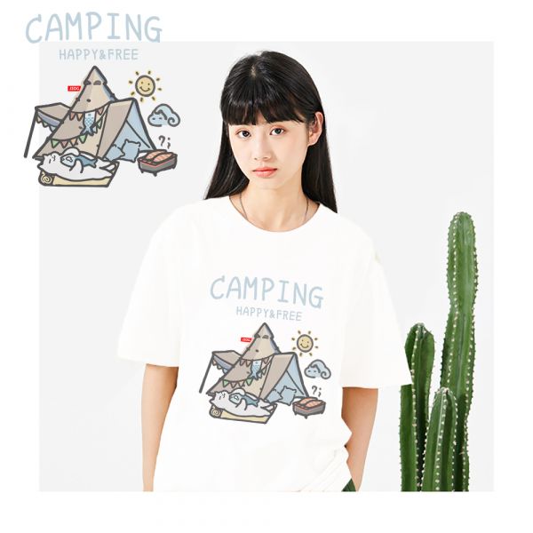 Cat Camping Tee Cat Camping Tee