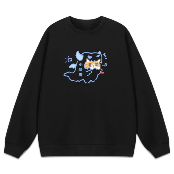 橘貓-小惡魔 重磅刷毛大學T 柴犬,貓咪,T恤,百搭,網路購物,萌經濟,可愛,卡通,狗狗,凱蒂貓