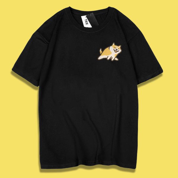 Shiba Inu & Cat Jump Tee Shiba Inu & Cat Jump Tee