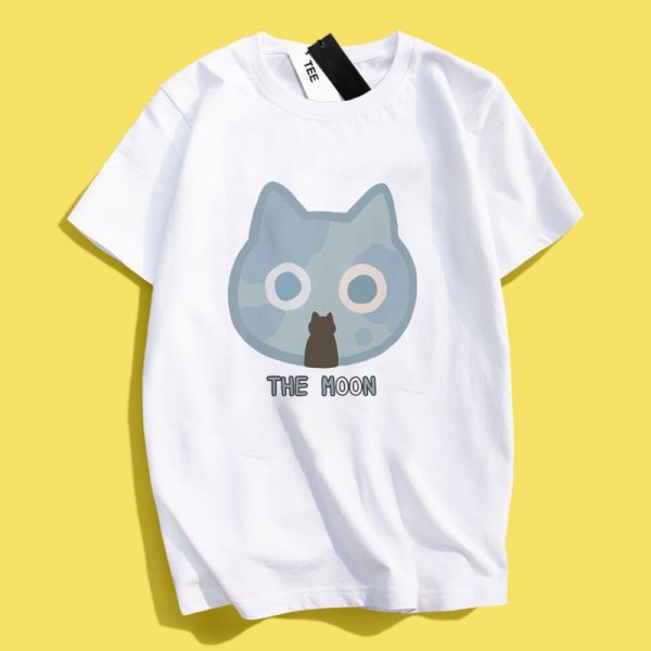 Black Cat and Moon Tee Black Cat and Moon Tee