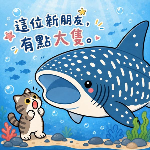 虎斑貓與鯨鯊-啊~ 印花短袖 虎斑貓T恤,鯨鯊T恤,貓咪T恤,印花短袖,純棉T恤,虎斑貓短袖,鯨鯊短袖,海洋系列T恤,動物T恤,插畫T恤,JZ TEE