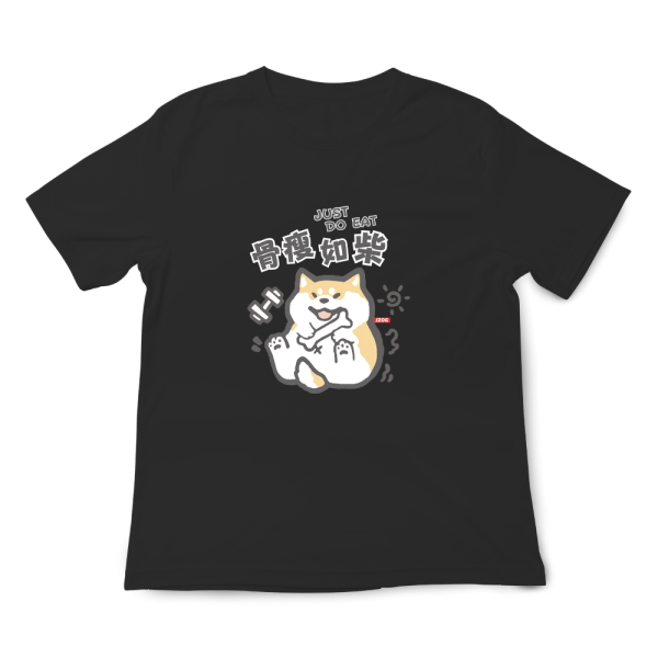 柴犬-骨瘦如柴 印花短袖 柴犬,貓咪,T恤,百搭,網路購物,萌經濟,可愛,卡通,狗狗,凱蒂貓