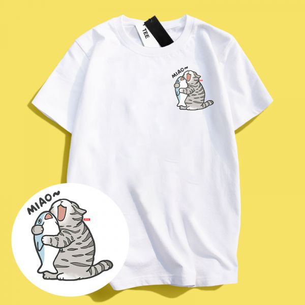 Cat and Fish Tee Cat and Fish Tee