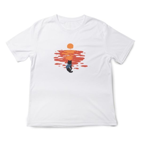 橘貓-日落黑貓 印花短袖 柴犬,貓咪,T恤,百搭,網路購物,萌經濟,可愛,卡通,狗狗,凱蒂貓