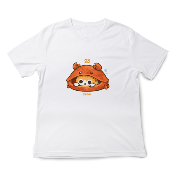 貓咪十二星座-巨蟹座 印花短袖 柴犬,貓咪,T恤,百搭,網路購物,萌經濟,可愛,卡通,狗狗,凱蒂貓