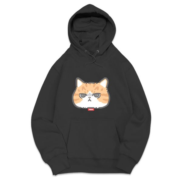 橘貓頭 重磅刷毛連帽T 