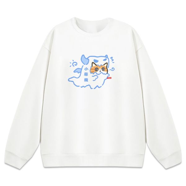 橘貓-小惡魔 重磅刷毛大學T 柴犬,貓咪,T恤,百搭,網路購物,萌經濟,可愛,卡通,狗狗,凱蒂貓