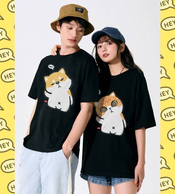 Cat & Shiba Inu HEY Tee Cat & Shiba Inu HEY Tee