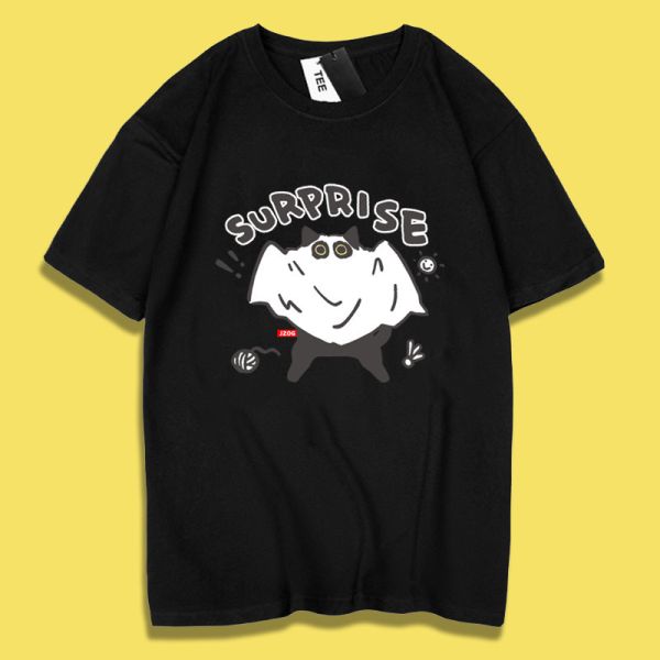 Surprised Black Cat Tee Surprised Black Cat Tee