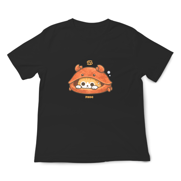 貓咪十二星座-巨蟹座 印花短袖 柴犬,貓咪,T恤,百搭,網路購物,萌經濟,可愛,卡通,狗狗,凱蒂貓