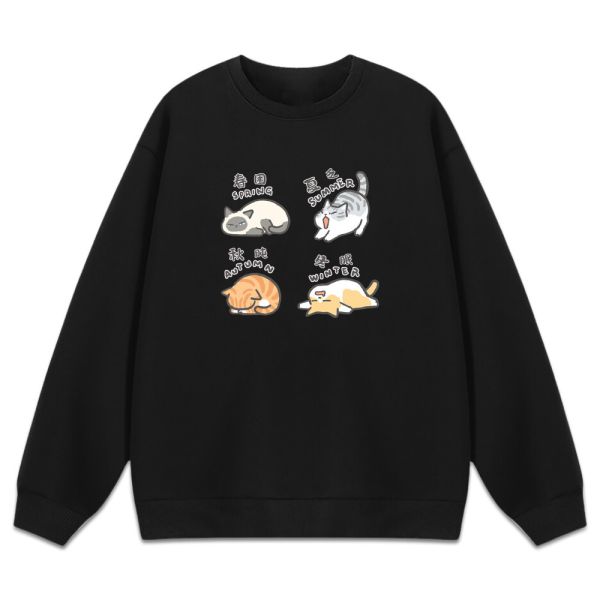 貓咪-四季 重磅刷毛大學T 柴犬,貓咪,T恤,百搭,網路購物,萌經濟,可愛,卡通,狗狗,凱蒂貓