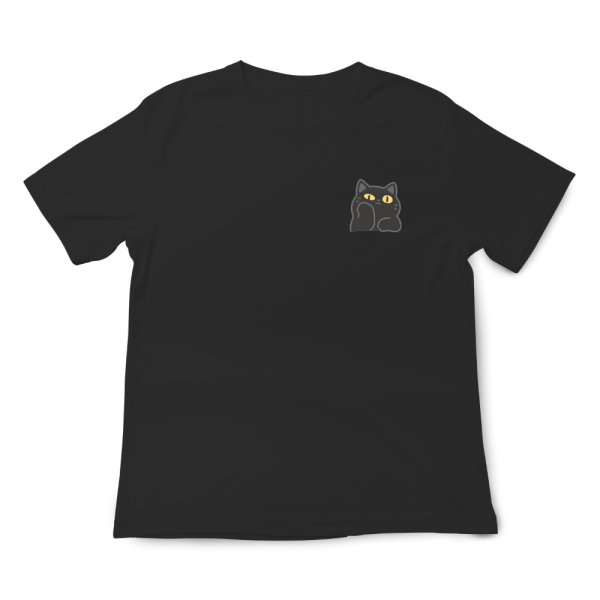 黑貓-懶得理你 印花短袖 柴犬,貓咪,T恤,百搭,網路購物,萌經濟,可愛,卡通,狗狗,凱蒂貓