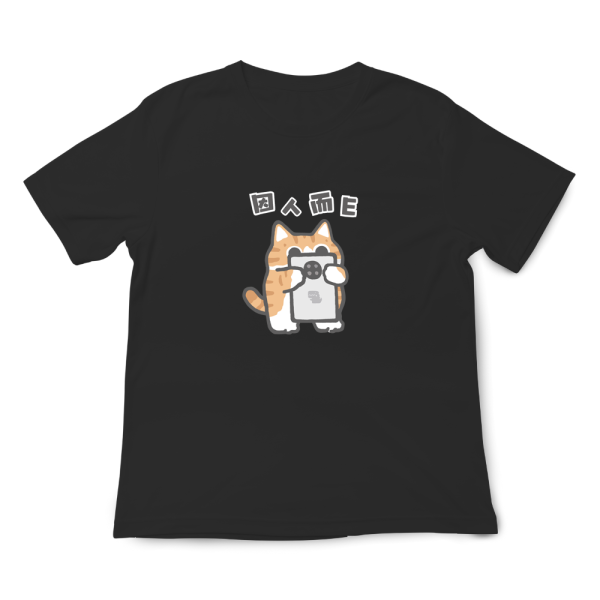 橘貓-因人而E 印花短袖 柴犬,貓咪,T恤,百搭,網路購物,萌經濟,可愛,卡通,狗狗,凱蒂貓