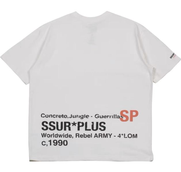SSUR PLUS 說明書系列下擺LOGO 短袖T恤 