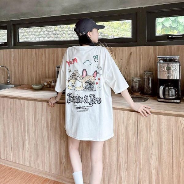 【現貨】柴犬與法鬥手繪感短Tee 