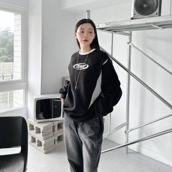 TEAM圓標網眼刷毛大學Tee 