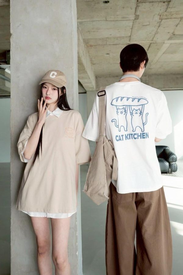 【預購】CAT KITCHEN貓咪麵包印花短Tee 