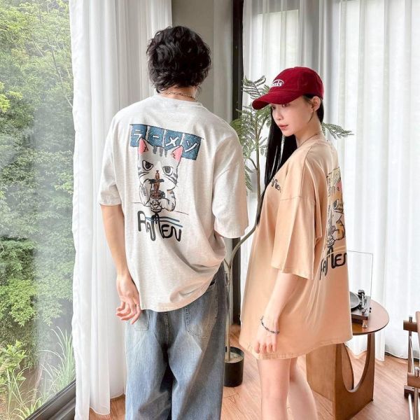 【現貨】ramen拉麵貓咪印花短Tee 