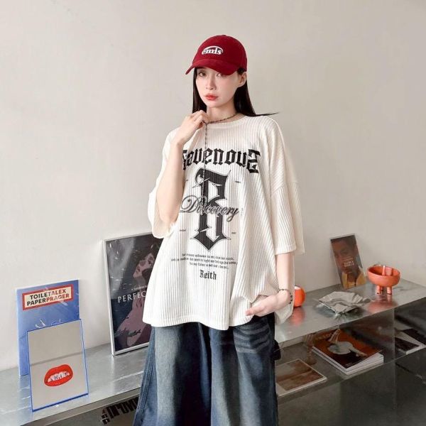 【線貨】Bauenous哥德字印花寬版短Tee 