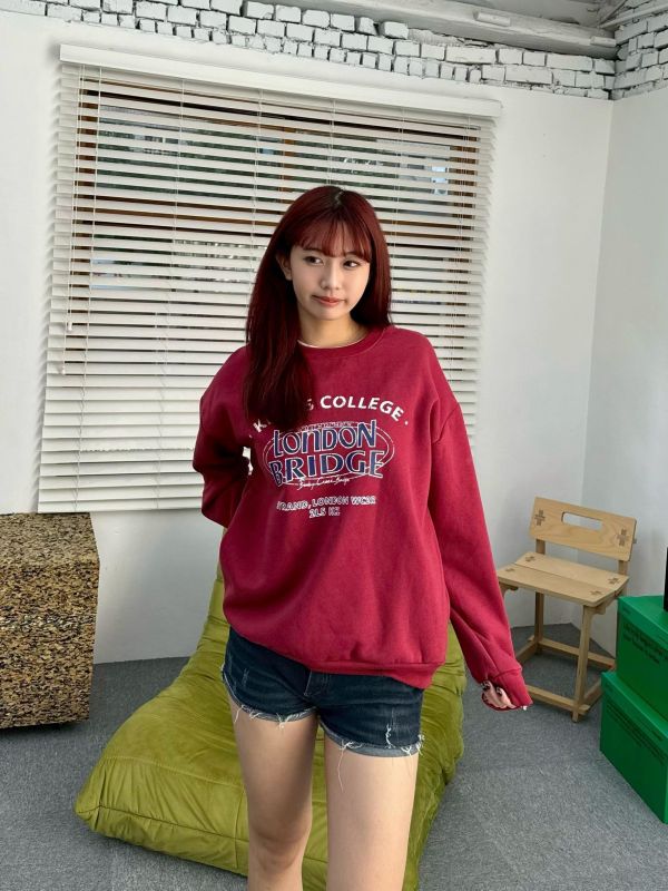 倫敦橋印花刷毛大學Tee 