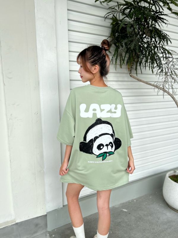 【現貨】LAZY 懶散熊貓塗鴉Tee 